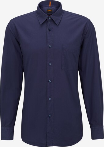 BOSS Button Up Shirt in Blue: front