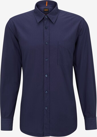 BOSS Orange Regular fit Button Up Shirt in Blue: front