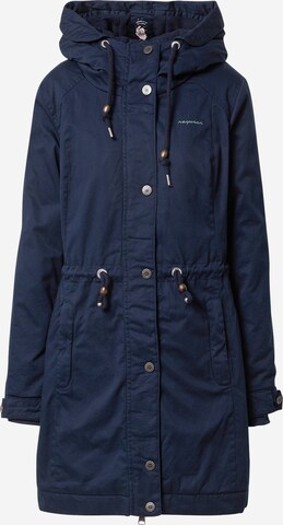 Parka mi-saison 'AURORIE' Ragwear en bleu : devant