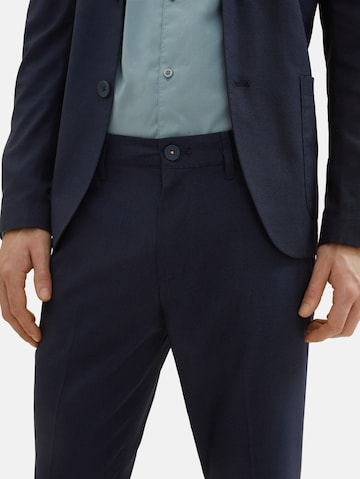 TOM TAILOR Regular Pleated Pants in Blue