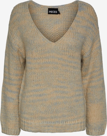 PIECES - Pullover 'ANNA' em bege: frente