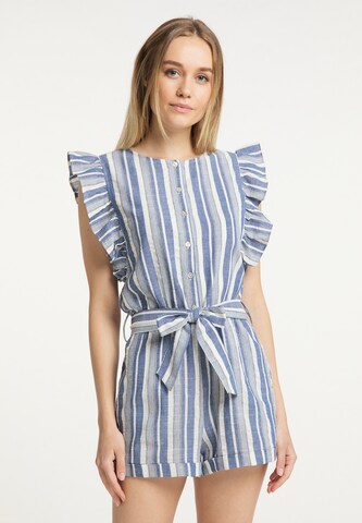 DreiMaster Vintage Jumpsuit in Blauw: voorkant