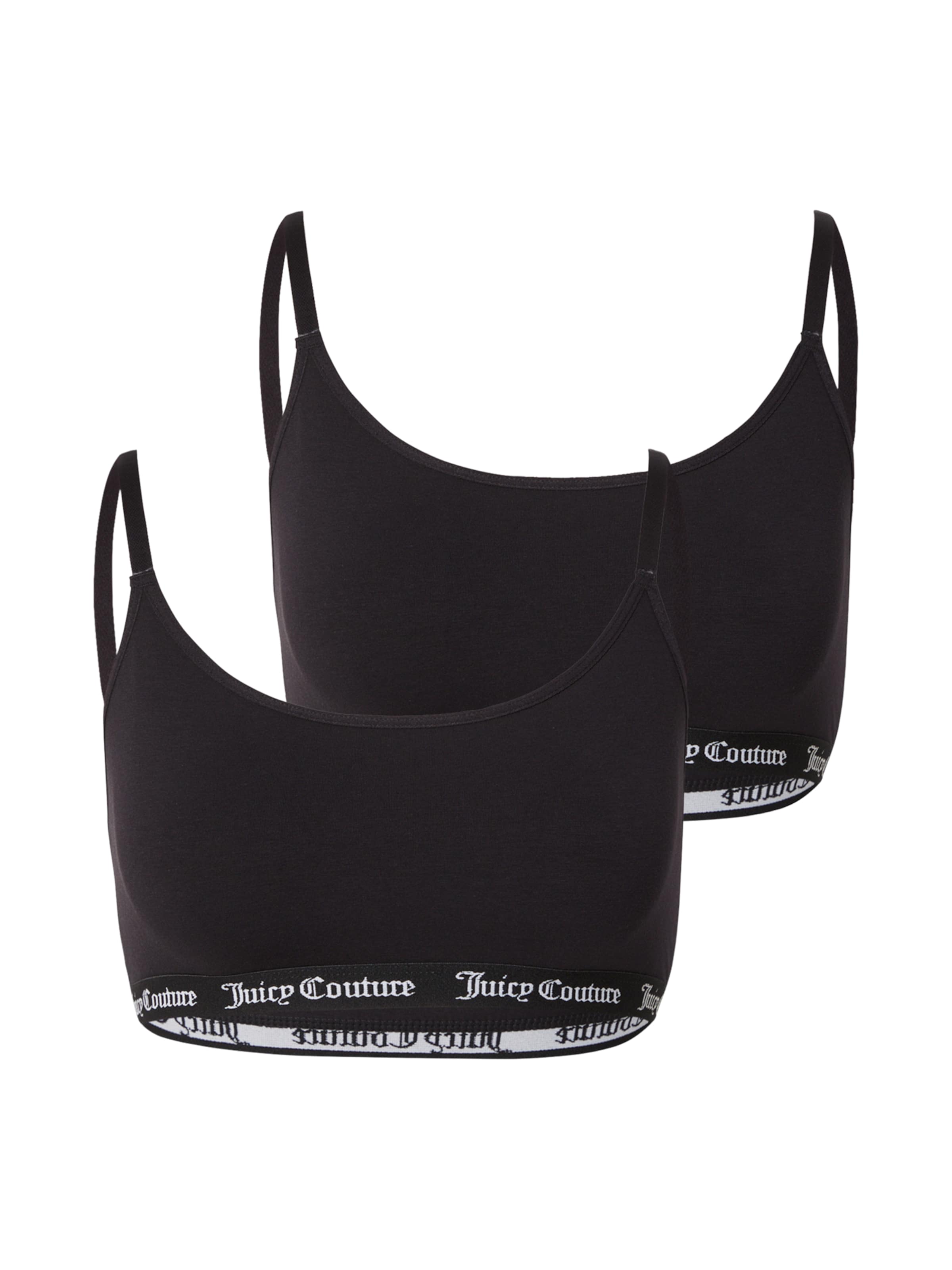 melns Juicy Couture Bezvīļu Krūšturis: no priekšpuses