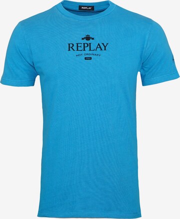 T-Shirt REPLAY en bleu : devant