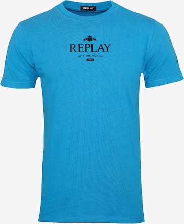 REPLAY Shirt in Blauw: voorkant