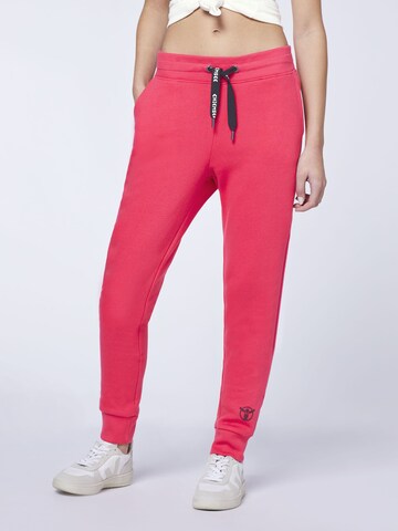CHIEMSEE Tapered Pants in Pink: front