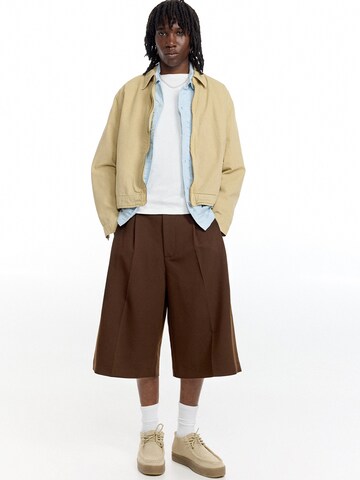 Wide Leg Pantalon à pince Pull&Bear en marron