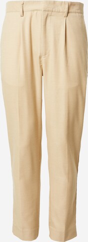 Pantalon à plis 'Ediz' DAN FOX APPAREL en beige : devant