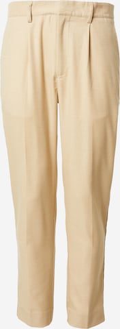 Effilé Pantalon à plis 'Ediz' DAN FOX APPAREL en beige : devant