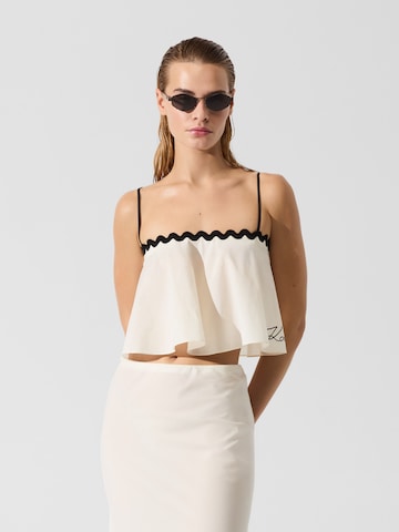 Karl Lagerfeld Bikini zgornji del | bela barva: sprednja stran