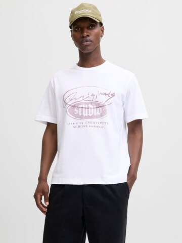 JACK & JONES Shirt 'JORMeadows' in Wit: voorkant