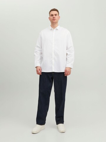 Comfort fit Camicia 'Blacardiff' di Jack & Jones Plus in bianco