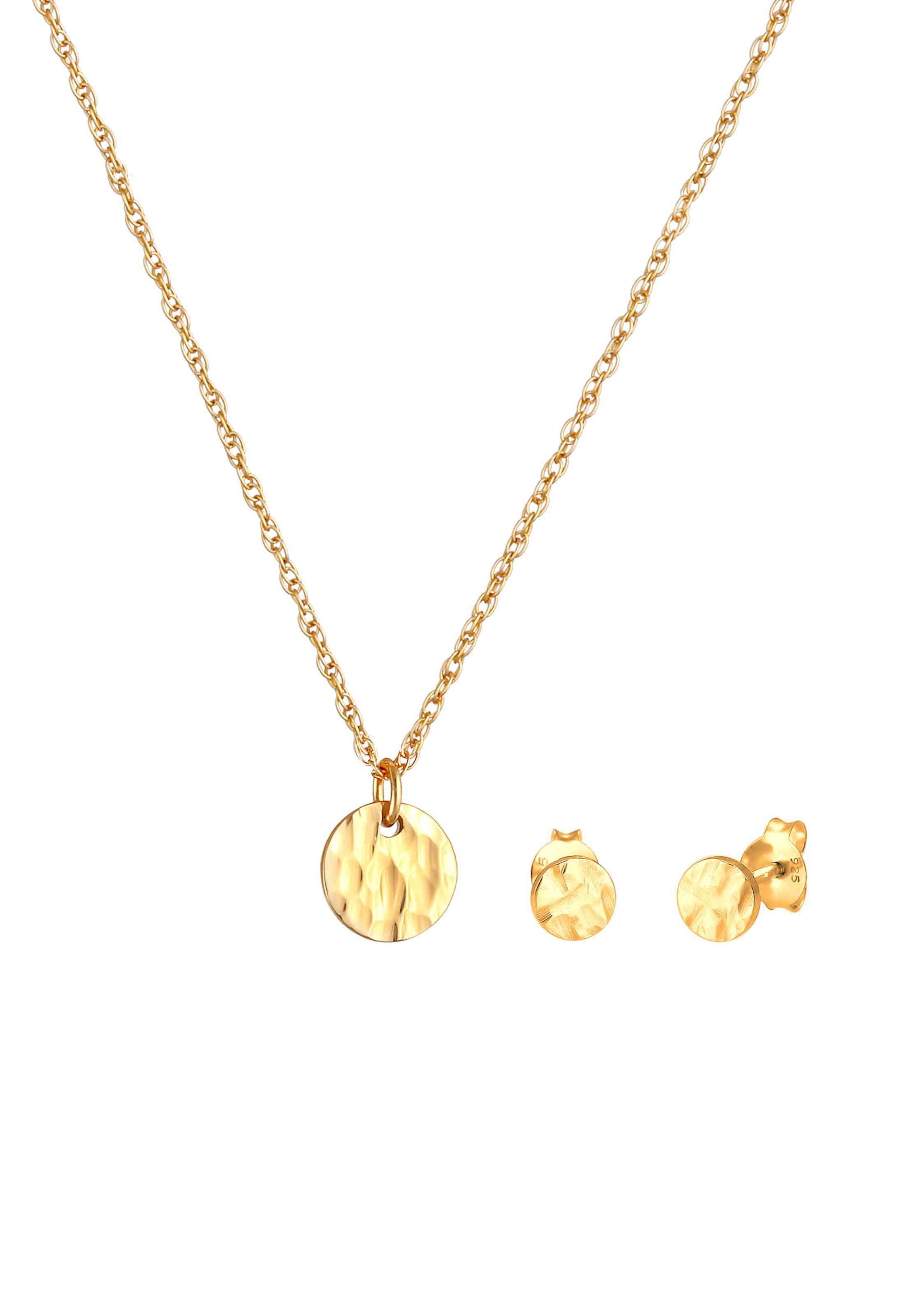 ELLI Sieraden set 'Geo' in Goud: voorkant