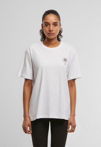 T-shirt 'Espresso Chic' Miss Tee en blanc