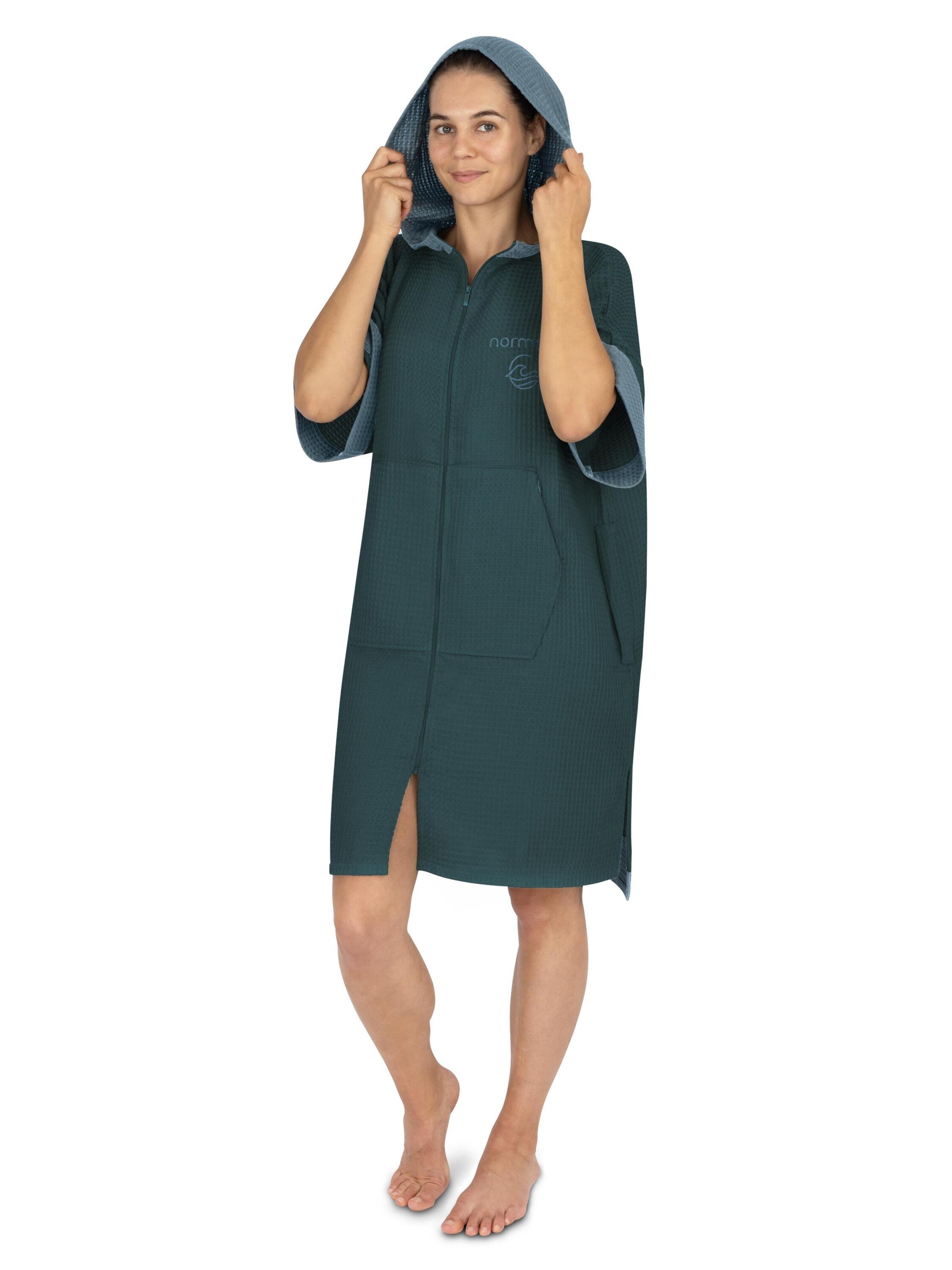 Peignoir long normani en bleu