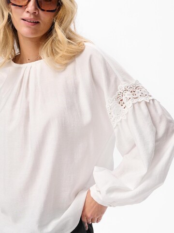 Blue Shadow Blouse in Beige