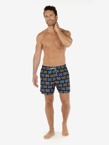 HOM Board Shorts ' Leon ' in Blue: front