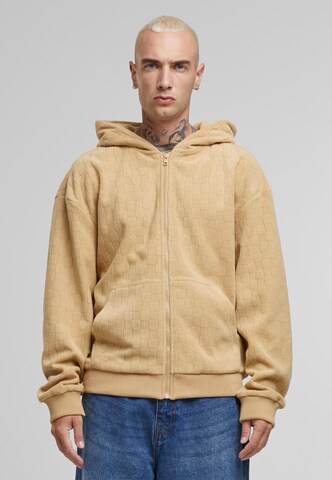 Urban Classics Кофта на молнии в Бежевый: спереди