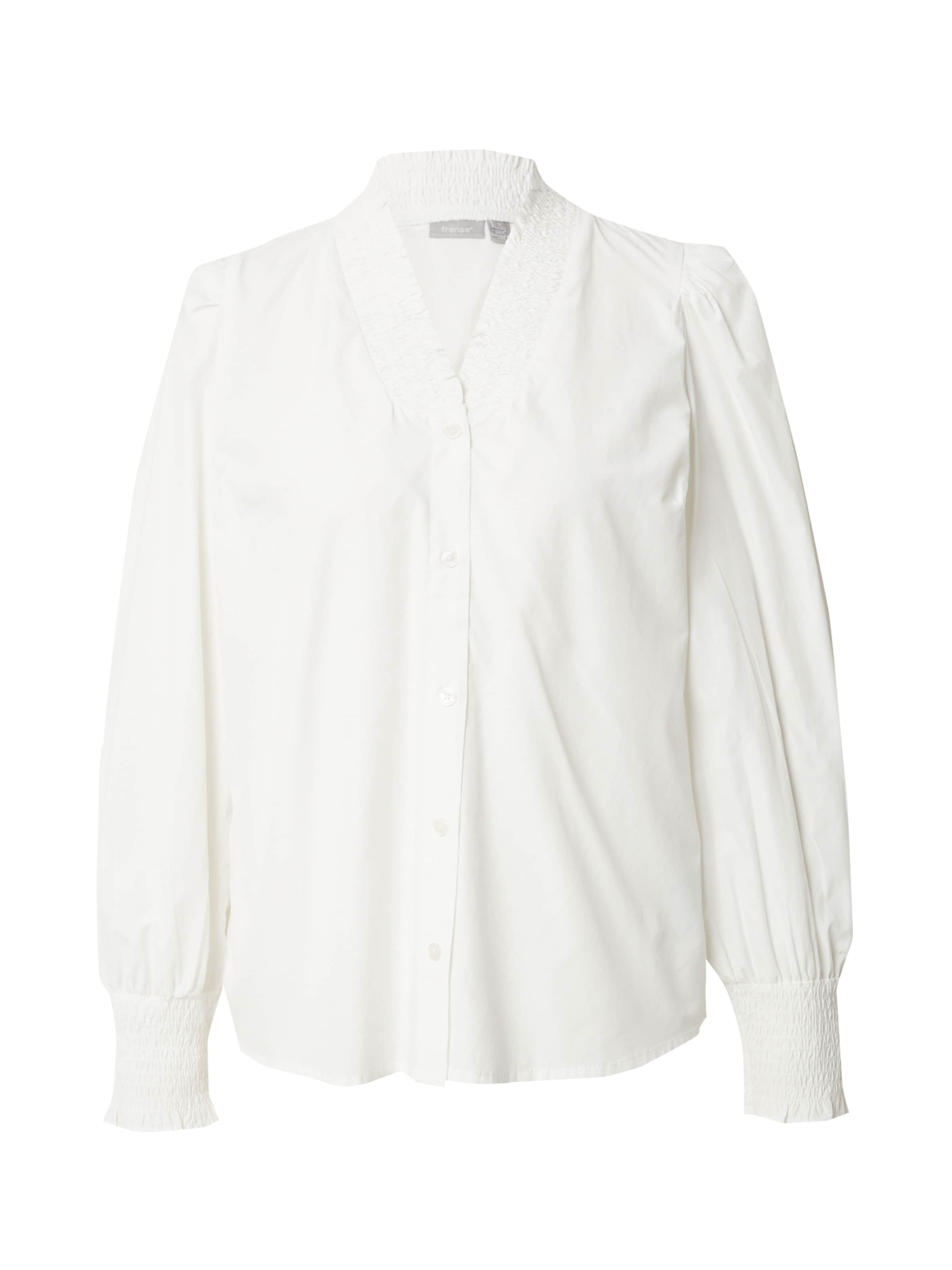 Fransa Bluse 'Pops' in Weiß: Vorderseite