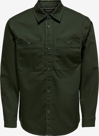Only & Sons Button Up Shirt 'Bob' in Green: front