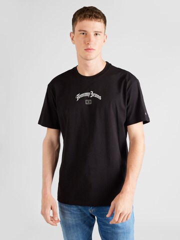 Tommy Jeans T-Shirt in Schwarz: Vorderseite