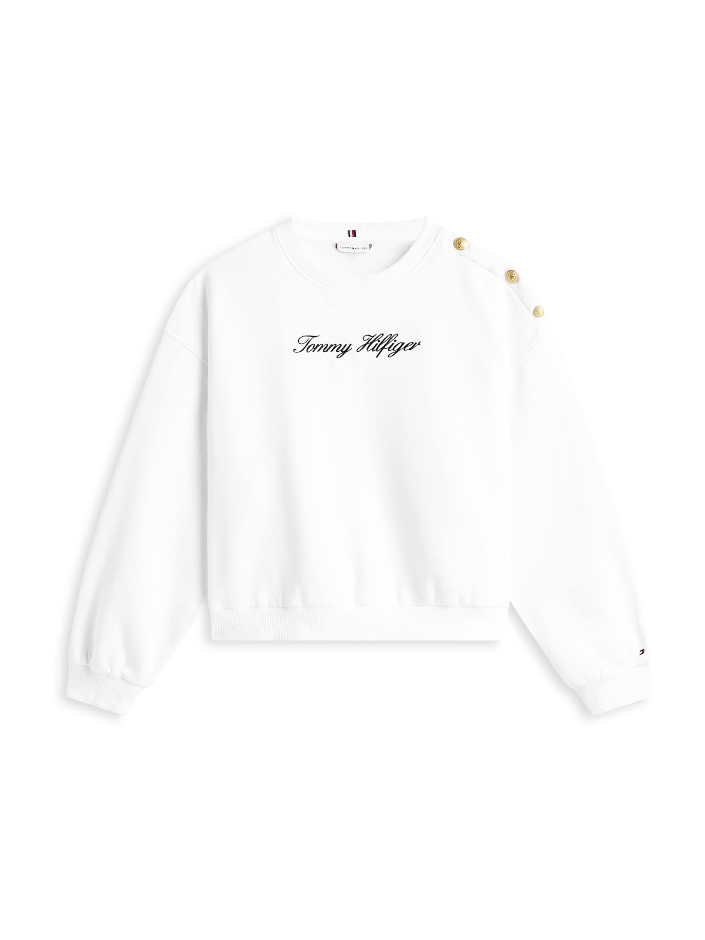 TOMMY HILFIGER Mikina – bílá: přední strana