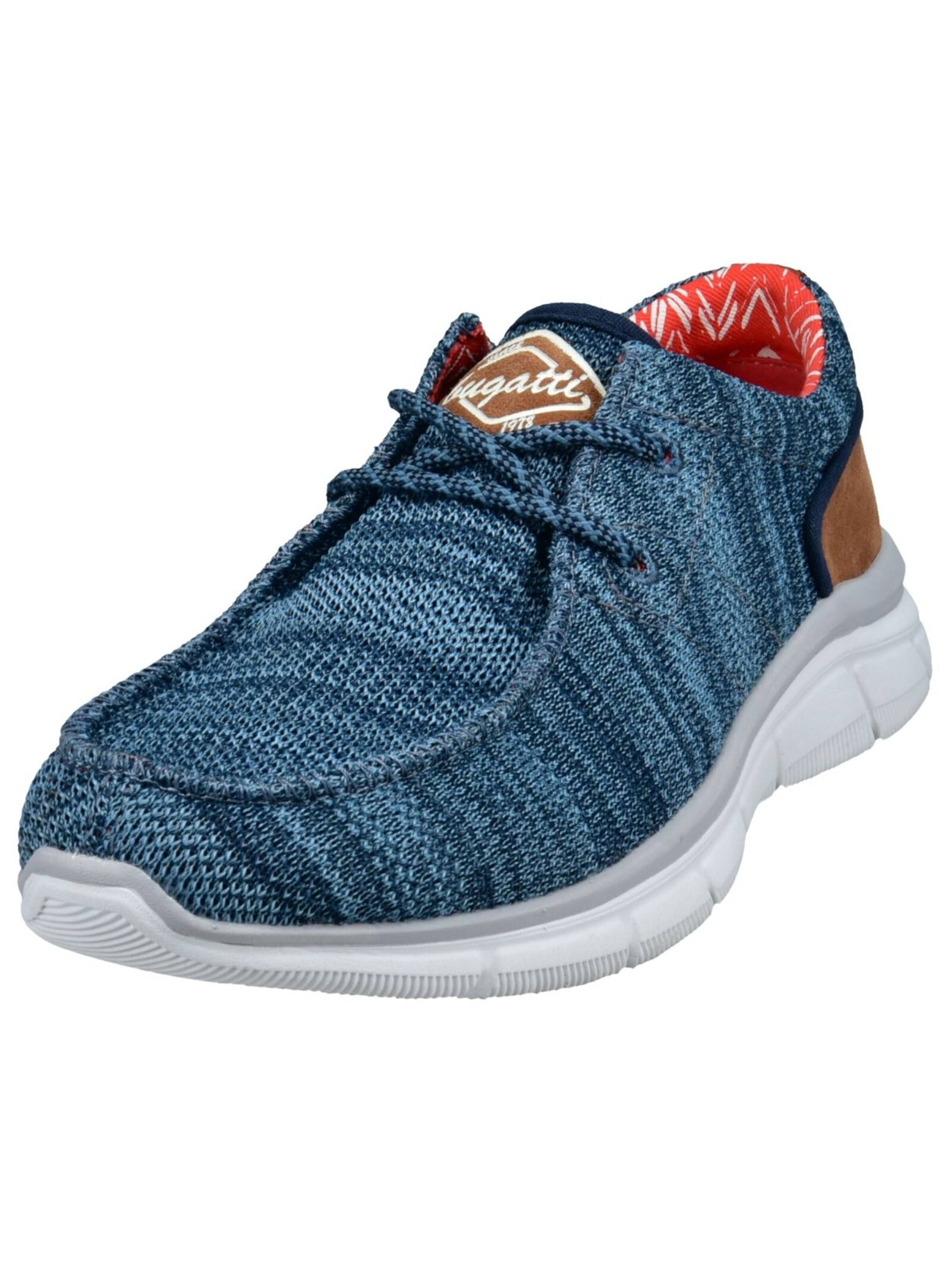 Sneaker bassa di bugatti in blu: frontale