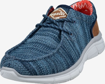 Sneaker bassa di bugatti in blu: frontale