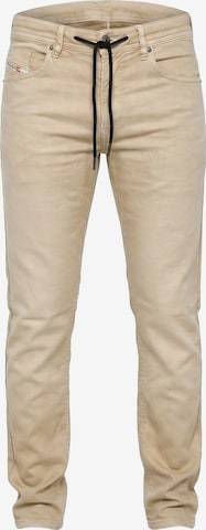 DIESEL Jeans 'THOMMER JOGGJEANS Superstretch & Supersoft' in Beige: voorkant