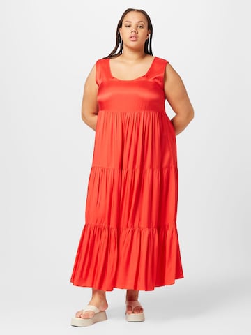 Persona by Marina Rinaldi Dress 'DENTRO' in Red: front