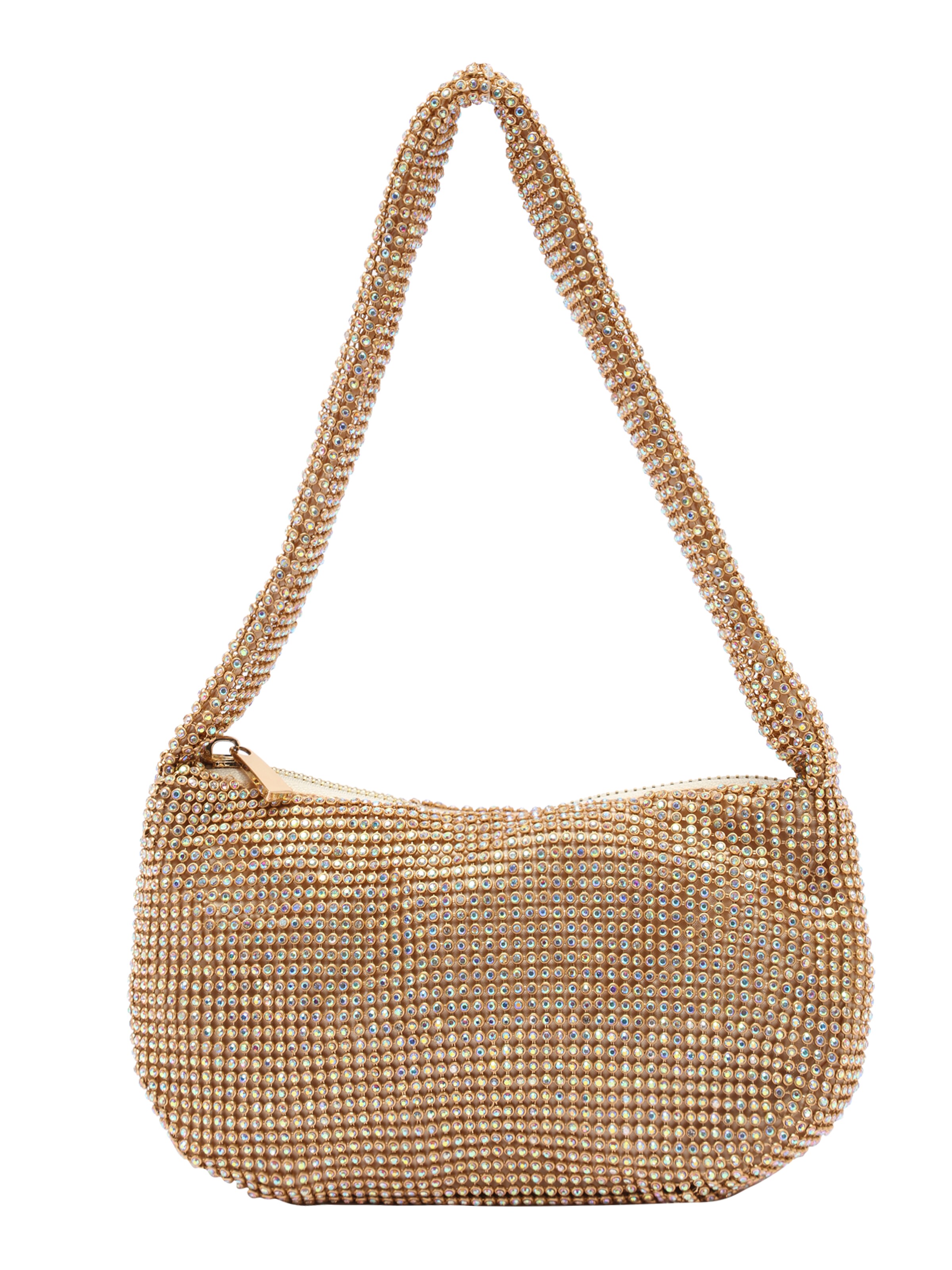 Geantă de umăr de la mascara pe auriu: față