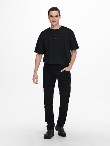 Only & Sons Slim fit Jeans 'Loom' in Black