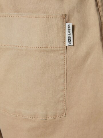 Bershka Loosefit Lærredsbukser i beige