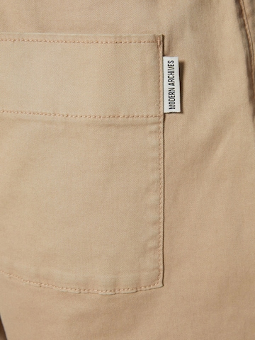 Bershka Ohlapna forma Chino hlače | bež barva