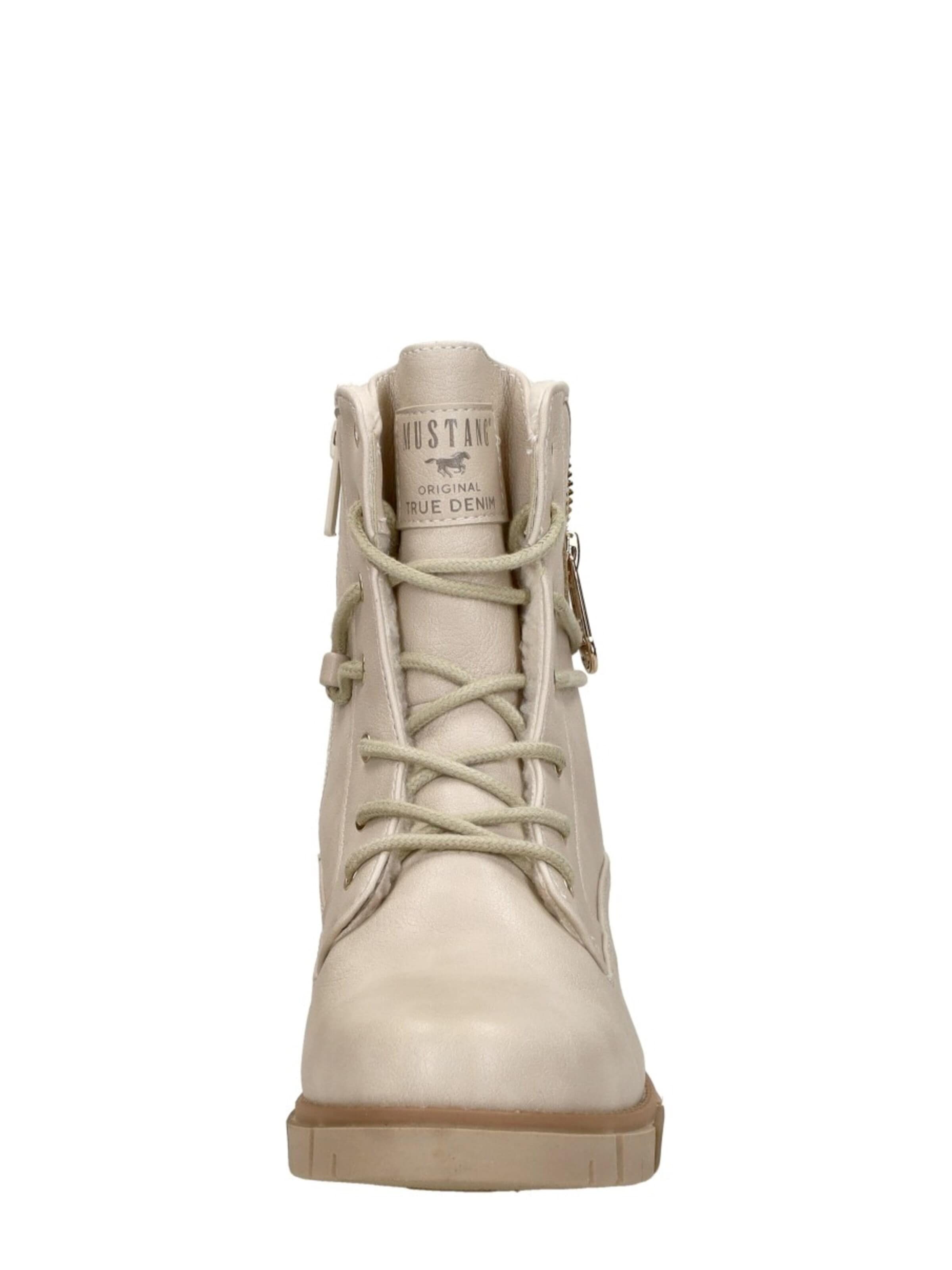 Bottines à lacets MUSTANG en blanc