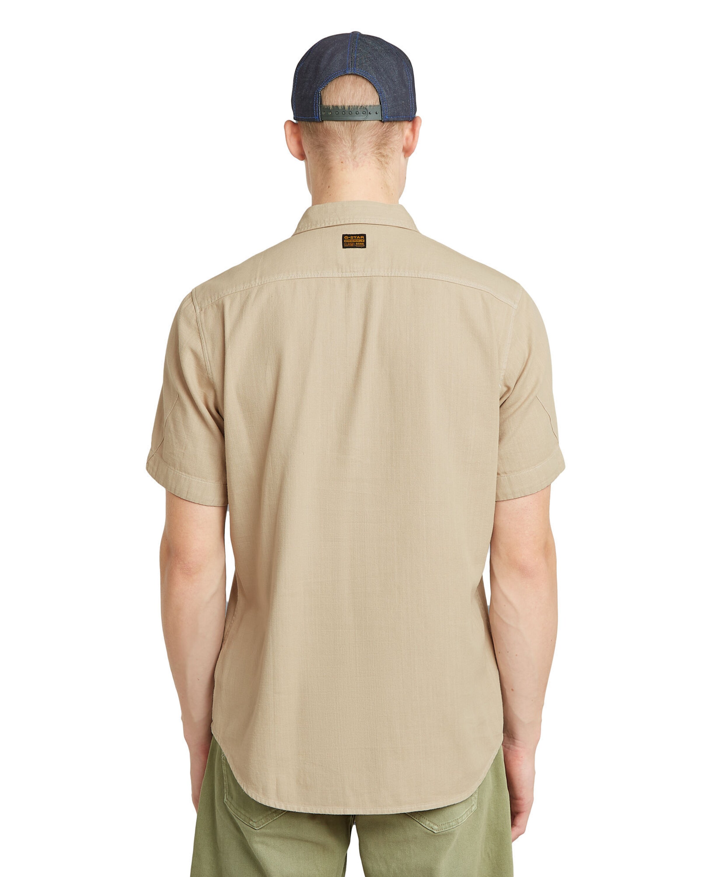 G-STAR Slim fit Button Up Shirt in Beige