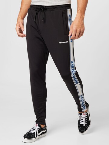 Pegador Regular Pants in Black: front