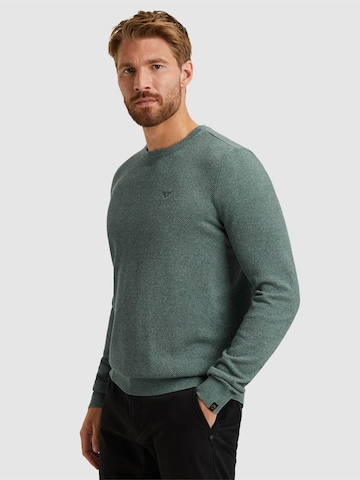 PME Legend Tröja 'Pullover with waffle texture' i blå