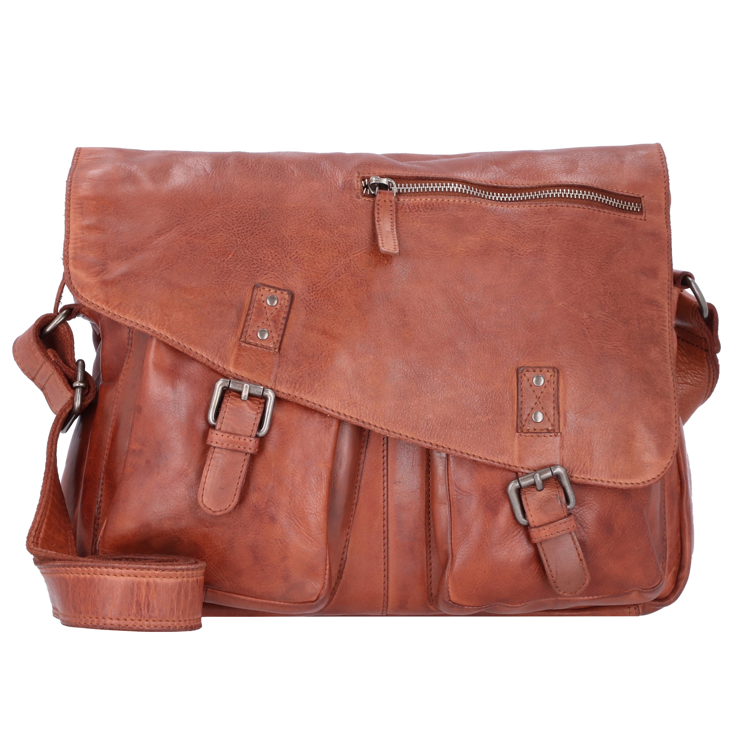 GREENBURRY Schoudertas 'Vintage' in Bruin: voorkant