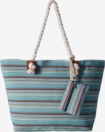 DonDon Beach Bag 'DonDon Strandtasche mit Reißverschluss Shopper Beach bag Badetasche - Paisley' in Blue: front