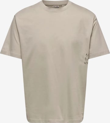T-Shirt Only & Sons en beige : devant