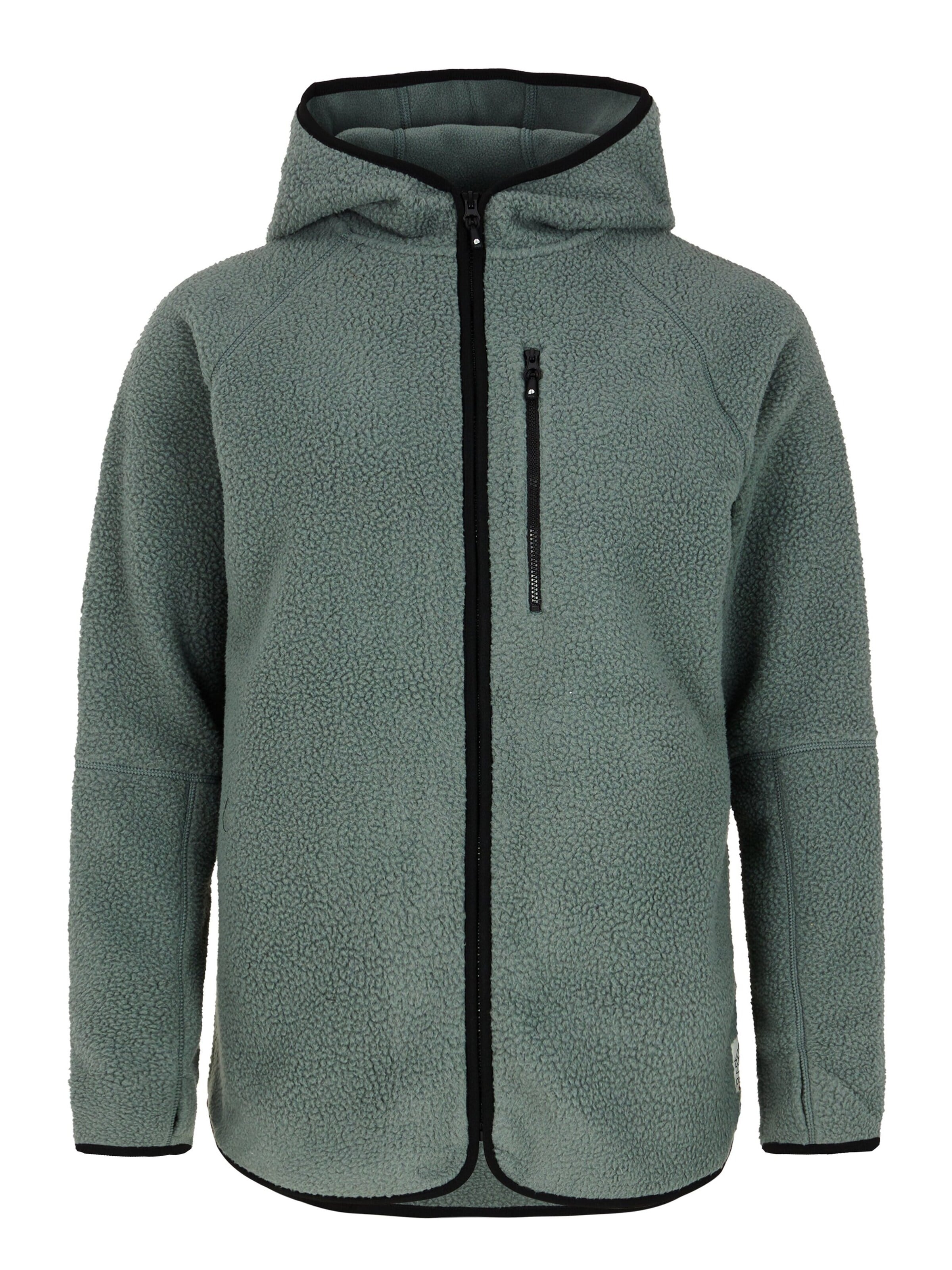 PROTEST Fleece jas 'PRTGOLD' in Groen: voorkant