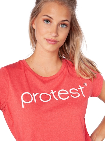 PROTEST Shirt 'CLASSIC LOGO T-SHIRT' in Rot