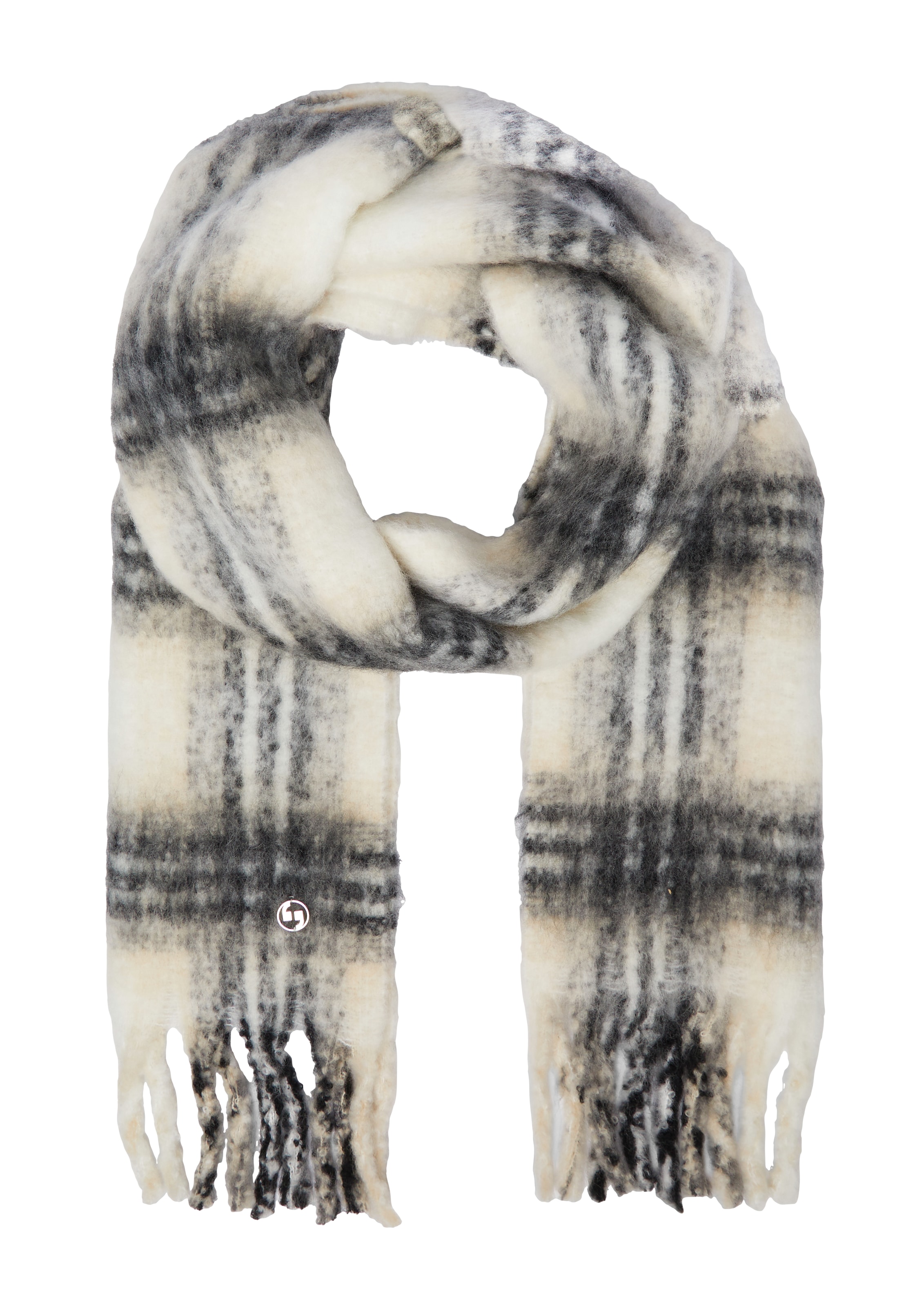 COMMA Écharpe en chamois / noir, Vue avec produit