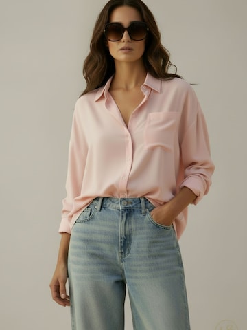 WEARABLE STORIES Blouse 'Minthe' in Roze: voorkant
