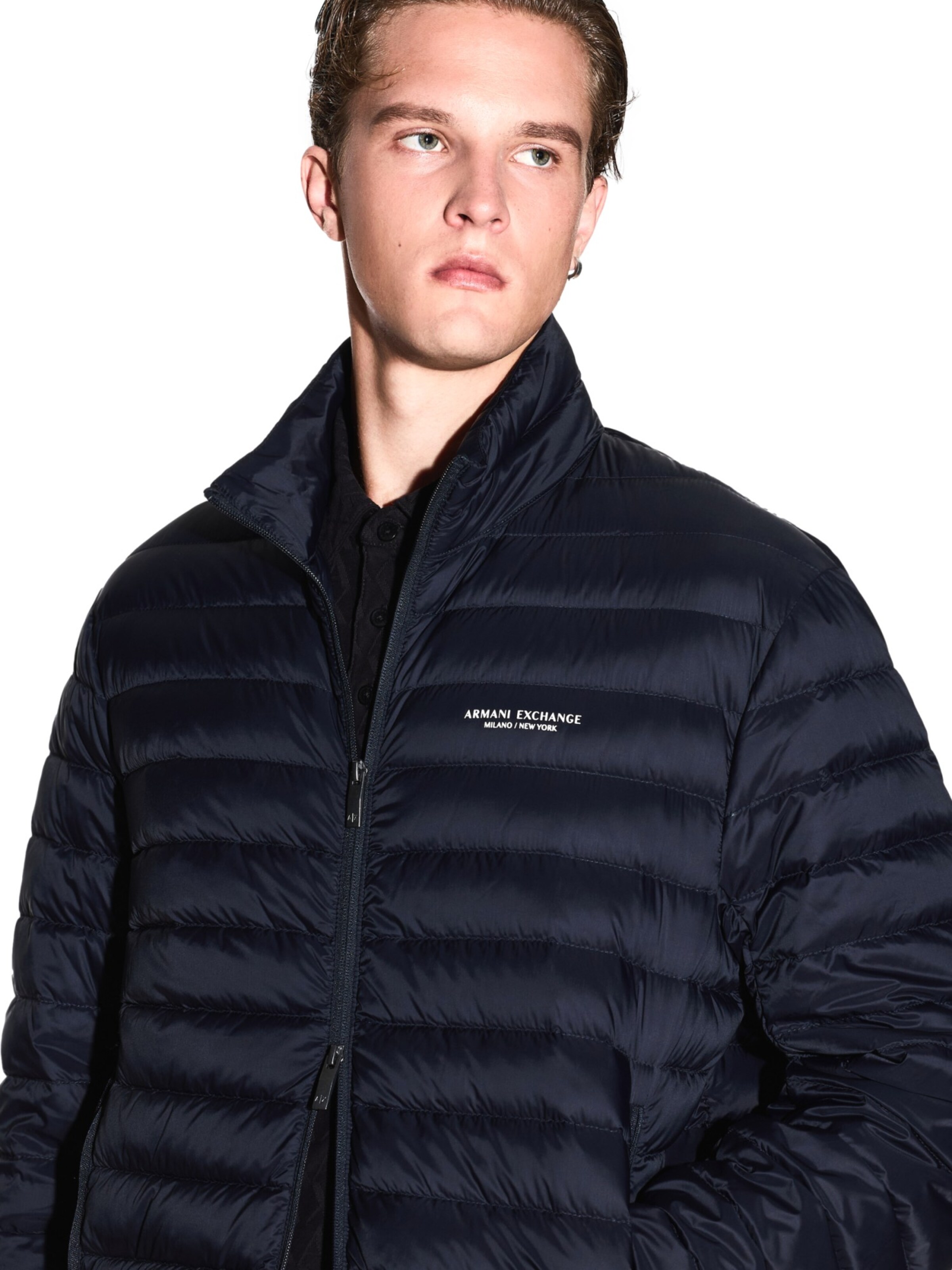 Giacca invernale di ARMANI EXCHANGE in blu: frontale