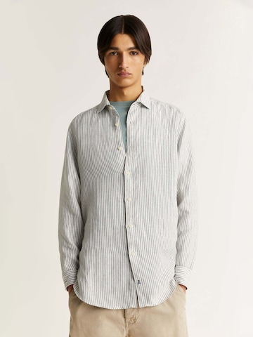 Scalpers Regular fit Button Up Shirt 'Fancy' in Grey: front