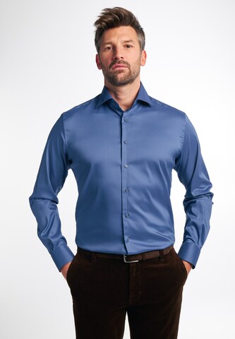 ETERNA Slim fit Overhemd in Blauw: voorkant