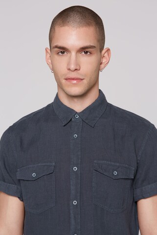 CMPD Slim fit Button Up Shirt in Blue