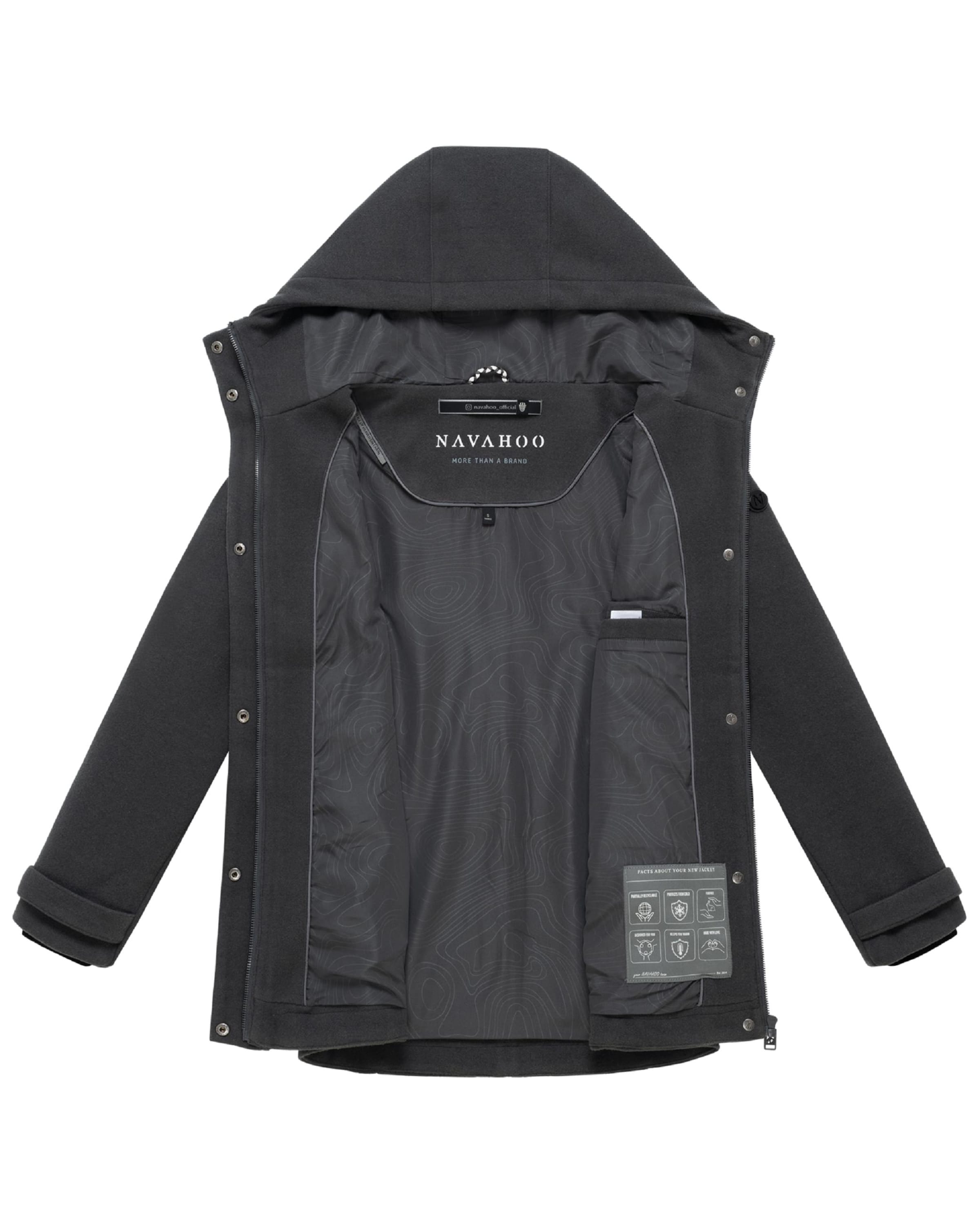 NAVAHOO Mantel 'Lächelstern 14' in Grau